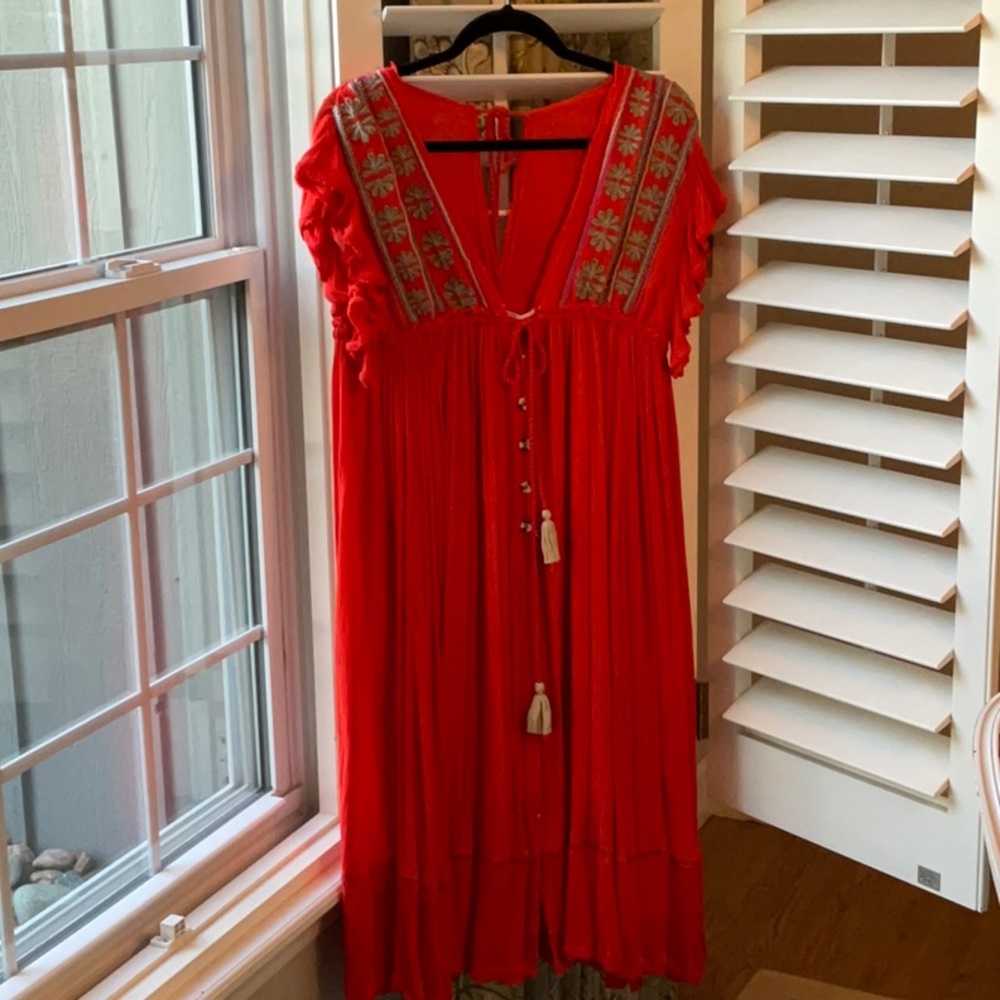 Free People Gauzy Midi Dress